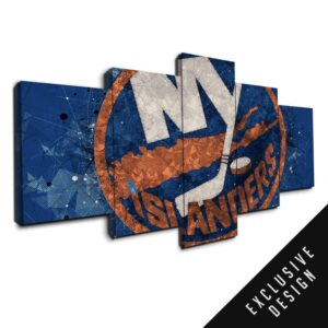 New York Islanders Nhl Team - Sport 5 Panel Canvas Art Wall Decor