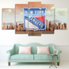 New York Rangers 4 Hockey - Sport 5 Panel Canvas Art Wall Decor