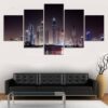 New York Skyline 3 - Nature 5 Panel Canvas Art Wall Decor
