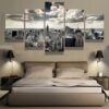 New York Skyline - Nature 5 Panel Canvas Art Wall Decor