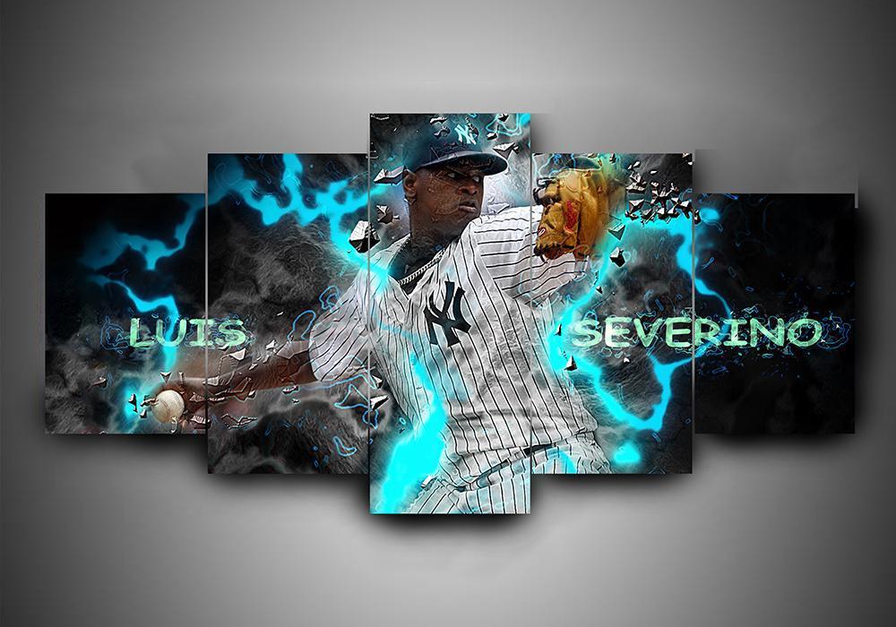 New York Yankees 1 - Sport 5 Panel Canvas Art Wall Decor New York Yankees 1 - Sport 5 Panel Canvas Art Wall Decor