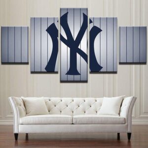 New York Yankees Baseball 1 - Sport 5 Panel Canvas Art Wall Decor