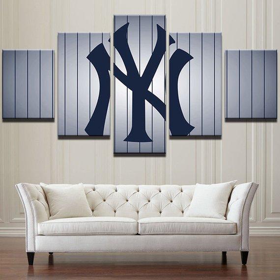 New York Yankees Baseball 1 - Sport 5 Panel Canvas Art Wall Decor New York Yankees Baseball 1 - Sport 5 Panel Canvas Art Wall Decor