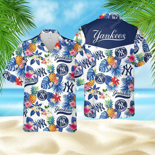 New York Yankees Major League Baseball Tropical Hawaiian Shirt New York Yankees Major League Baseball Tropical Hawaiian Shirt