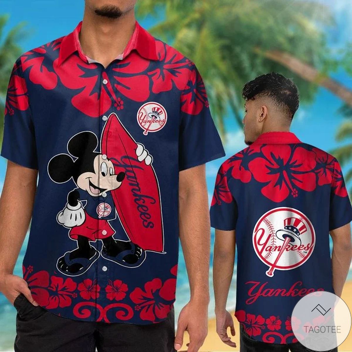 New York Yankees Mickey Mouse Hawaiian Shirt New York Yankees Mickey Mouse Hawaiian Shirt