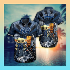 Newyork Yankees Baby Yoda Hawaiian Shirt
