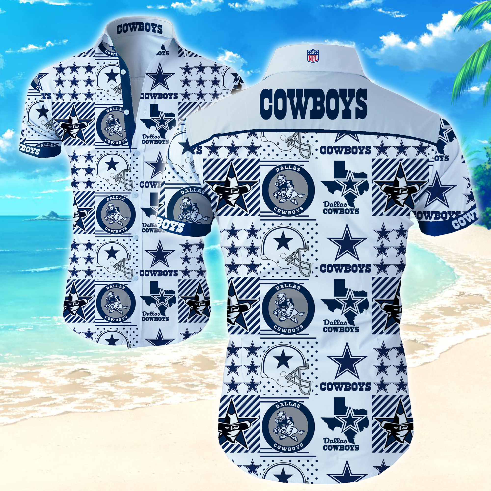 Nfl Dallas Cowboys Hawaiian Shirt Summer Button Up Nfl Dallas Cowboys Hawaiian Shirt Summer Button Up
