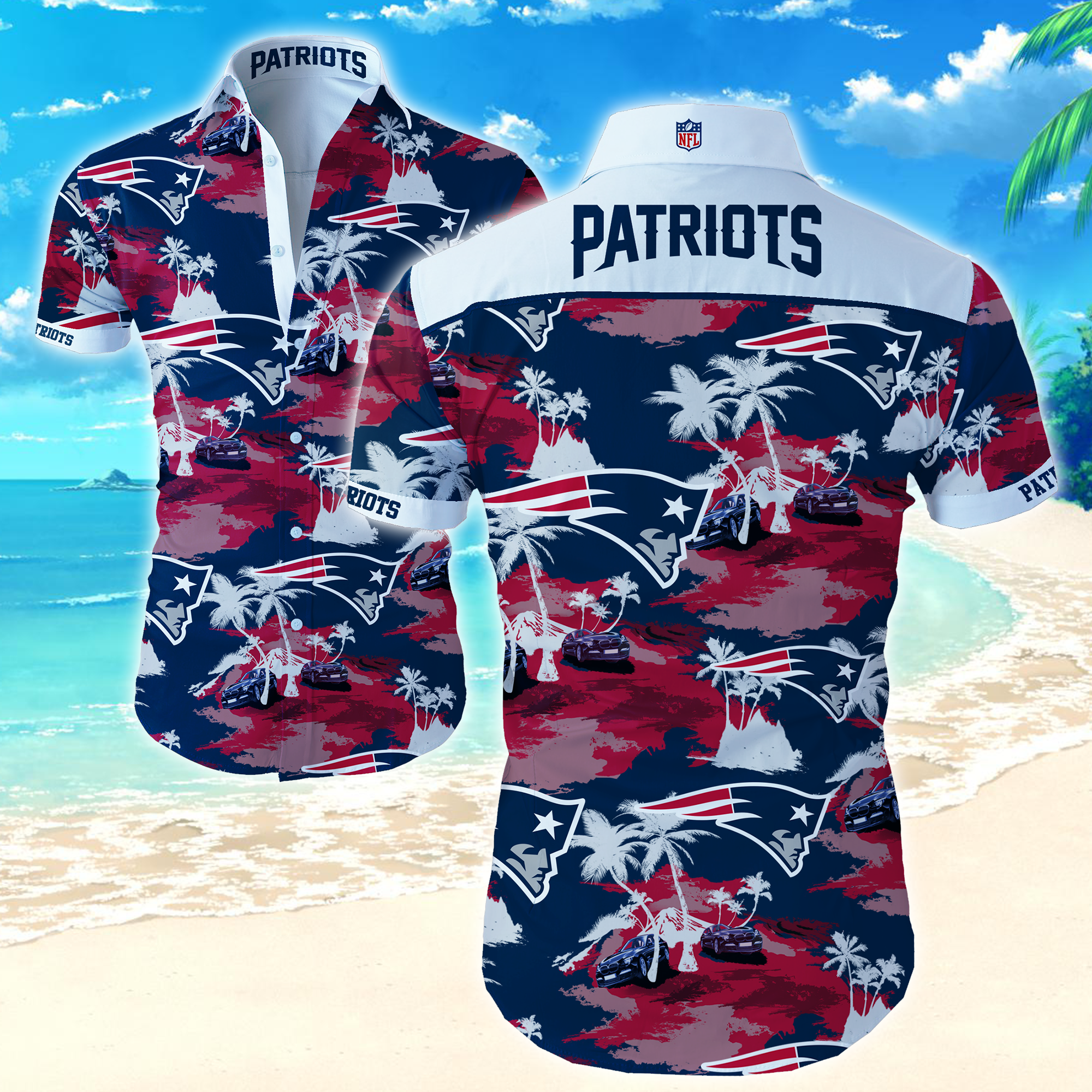 Nfl New England Patriots Hawaiian Shirt Summer Button Up Nfl New England Patriots Hawaiian Shirt Summer Button Up