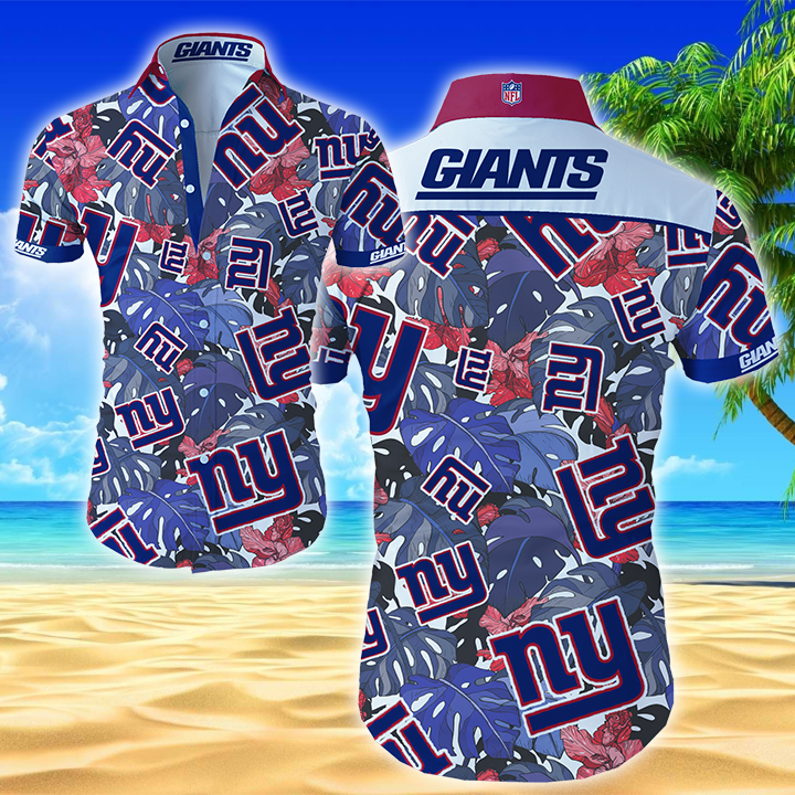 Nfl New York Giants Hawaiian Shirt Summer Button Up Nfl New York Giants Hawaiian Shirt Summer Button Up