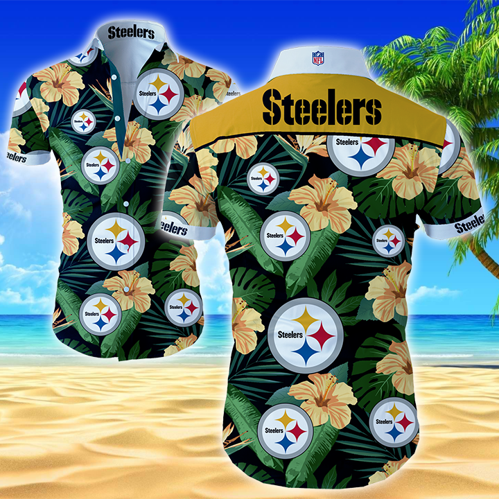 Nfl Pittsburgh Steelers Hawaiian Shirt Summer Button Up Nfl Pittsburgh Steelers Hawaiian Shirt Summer Button Up