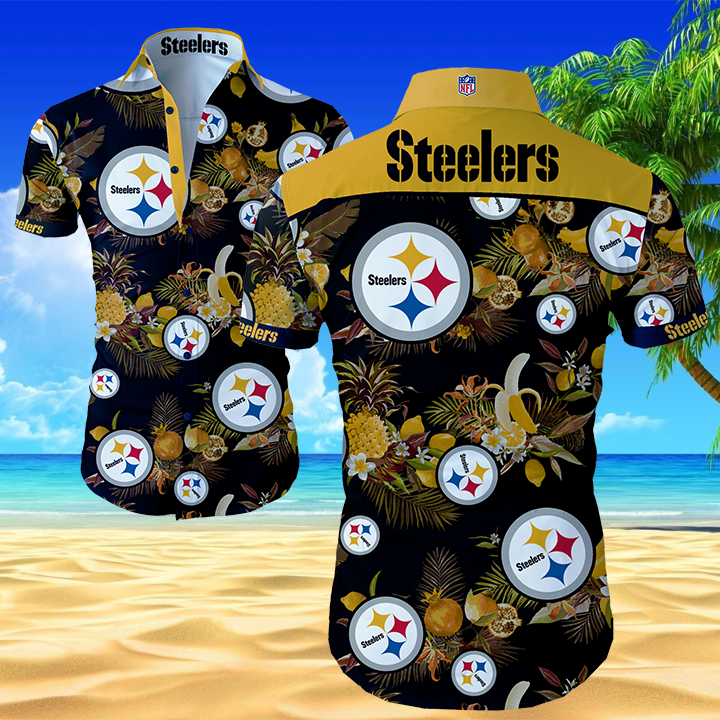 Nfl Pittsburgh Steelers Hawaiian Shirt Summer Button Up Nfl Pittsburgh Steelers Hawaiian Shirt Summer Button Up
