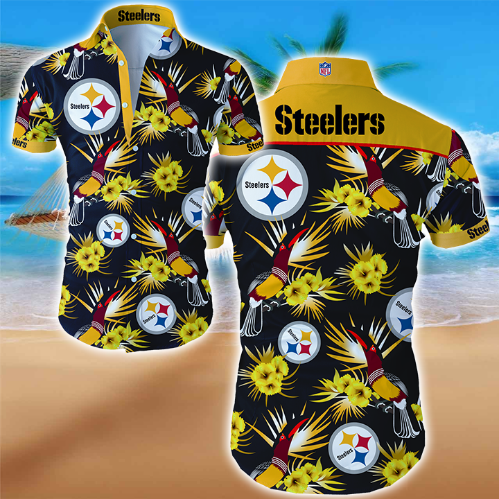 Nfl Pittsburgh Steelers Hawaiian Shirt Summer Button Up Nfl Pittsburgh Steelers Hawaiian Shirt Summer Button Up