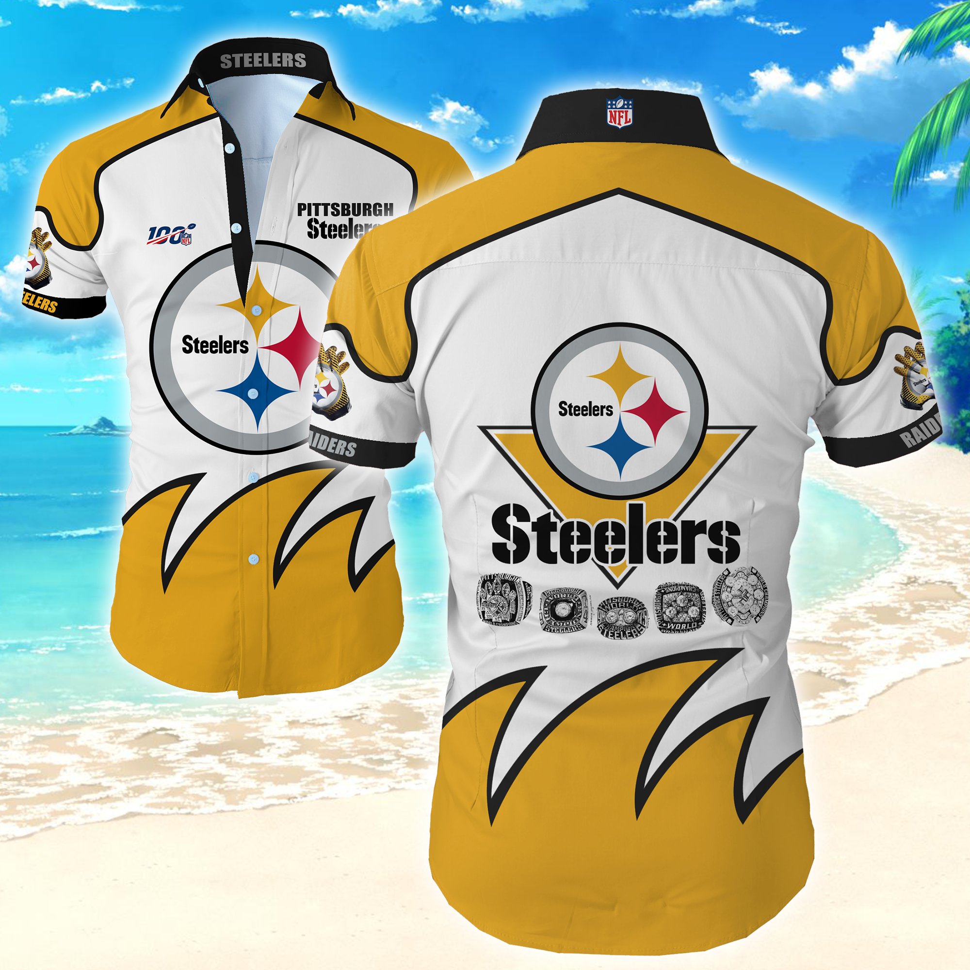 Nfl Pittsburgh Steelers Hawaiian Shirt Summer Button Up Nfl Pittsburgh Steelers Hawaiian Shirt Summer Button Up