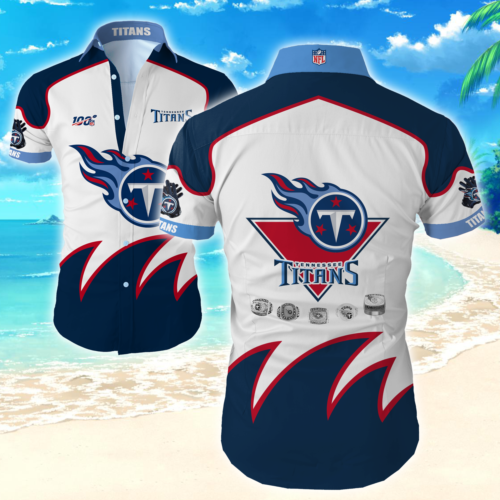 Nfl Tennessee Titans Hawaiian Shirt Summer Button Up Nfl Tennessee Titans Hawaiian Shirt Summer Button Up