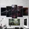 Nier Automata Yorha 2B 05 - Gaming 5 Panel Canvas Art Wall Decor