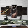 Nier Automata Yorha 2B Katana 01 - Gaming 5 Panel Canvas Art Wall Decor