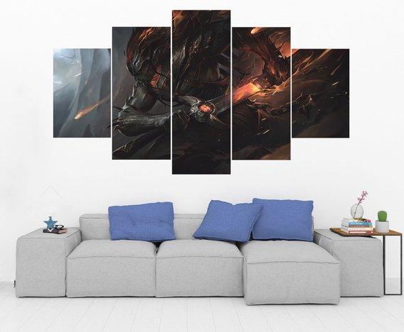 Nightbringer Yasuo League Of Legends - Gaming 5 Panel Canvas Art Wall Decor Nightbringer Yasuo League Of Legends - Gaming 5 Panel Canvas Art Wall Decor