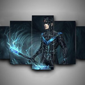 Nightwing 3 - Dc 5 Panel Canvas Art Wall Decor