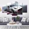 Nissan Gtr White - Automative 5 Panel Canvas Art Wall Decor