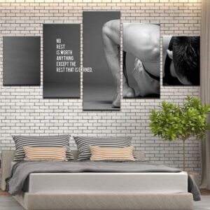 No Rest Is Worth Anything - Abstract 5 Panel Canvas Art Wall Decor