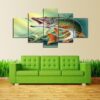 Northern Pike 01 - Fishing 5 Panel Canvas Art Wall Decor