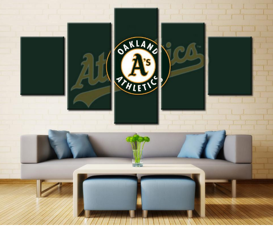Oakland Athletics Team Baseball - Sport 5 Panel Canvas Art Wall Decor Oakland Athletics Team Baseball - Sport 5 Panel Canvas Art Wall Decor