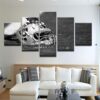 Oakland Raiders 9- Sport 5 Panel Canvas Art Wall Decor