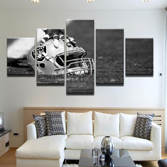 Oakland Raiders 9- Sport 5 Panel Canvas Art Wall Decor Oakland Raiders 9- Sport 5 Panel Canvas Art Wall Decor