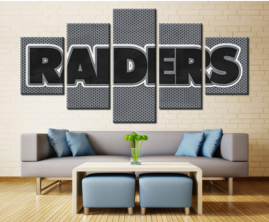 Oakland Raiders Football Nfl - Sport 5 Panel Canvas Art Wall Decor Oakland Raiders Football Nfl - Sport 5 Panel Canvas Art Wall Decor