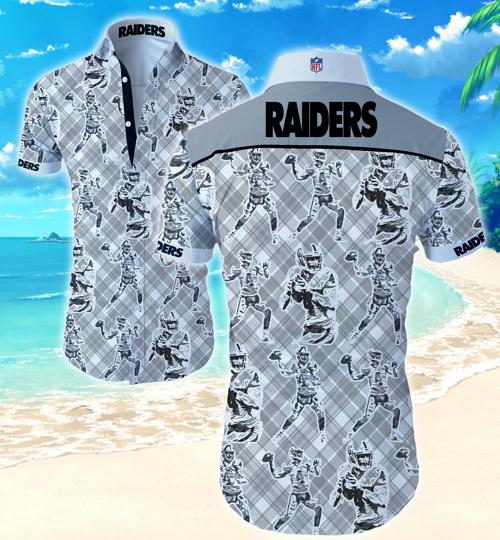 Oakland Raiders Hawaiian Shirt Summer Button Up Oakland Raiders Hawaiian Shirt Summer Button Up