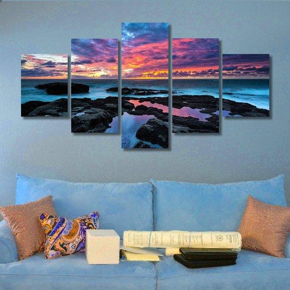 Ocean Full - Sapce 5 Panel Canvas Art Wall Decor Ocean Full - Sapce 5 Panel Canvas Art Wall Decor
