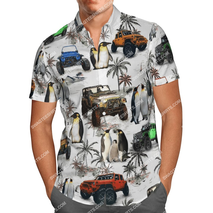 Ocean Penguin Jeep All Over Printed Hawaiian Shirt Ocean Penguin Jeep All Over Printed Hawaiian Shirt