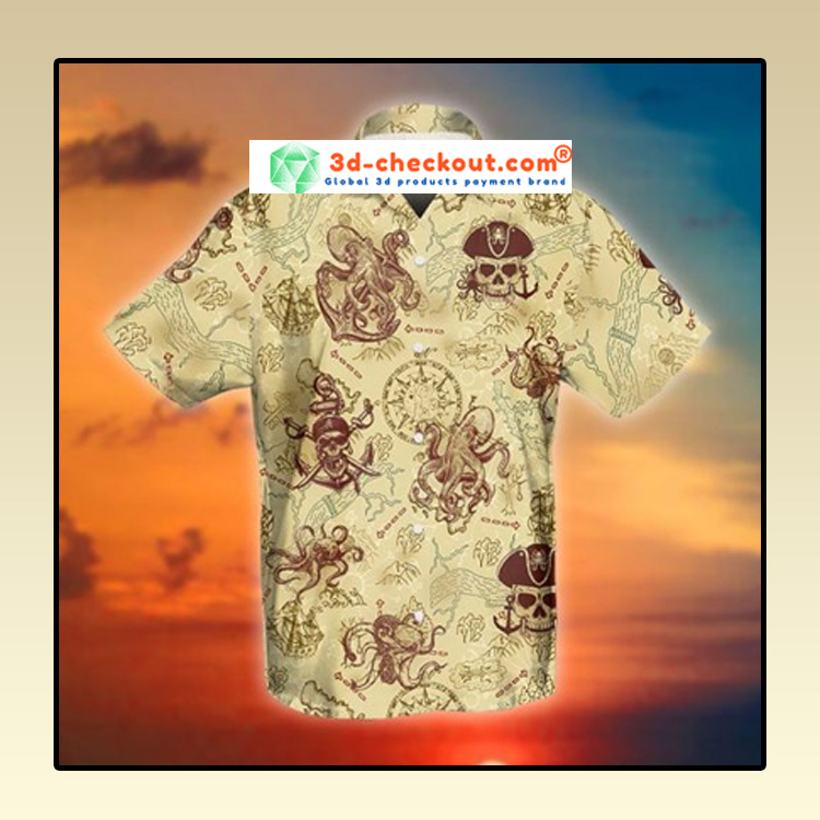Octopus Pirate Hawaiian Shirt Octopus Pirate Hawaiian Shirt