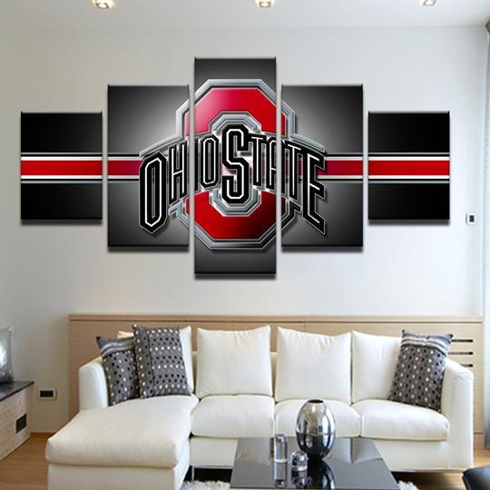 Ohio State 17 - Sport 5 Panel Canvas Art Wall Decor Ohio State 17 - Sport 5 Panel Canvas Art Wall Decor