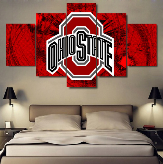 Ohio State Buckeyes 1 - Sport 5 Panel Canvas Art Wall Decor Ohio State Buckeyes 1 - Sport 5 Panel Canvas Art Wall Decor