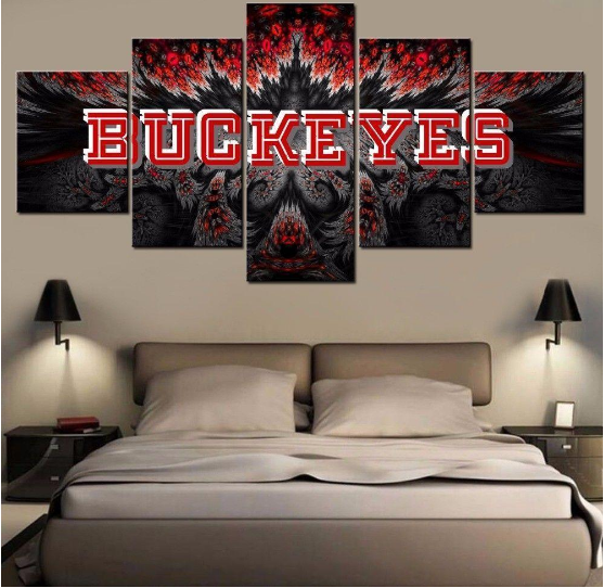 Ohio State Buckeyes 2 - Sport 5 Panel Canvas Art Wall Decor Ohio State Buckeyes 2 - Sport 5 Panel Canvas Art Wall Decor