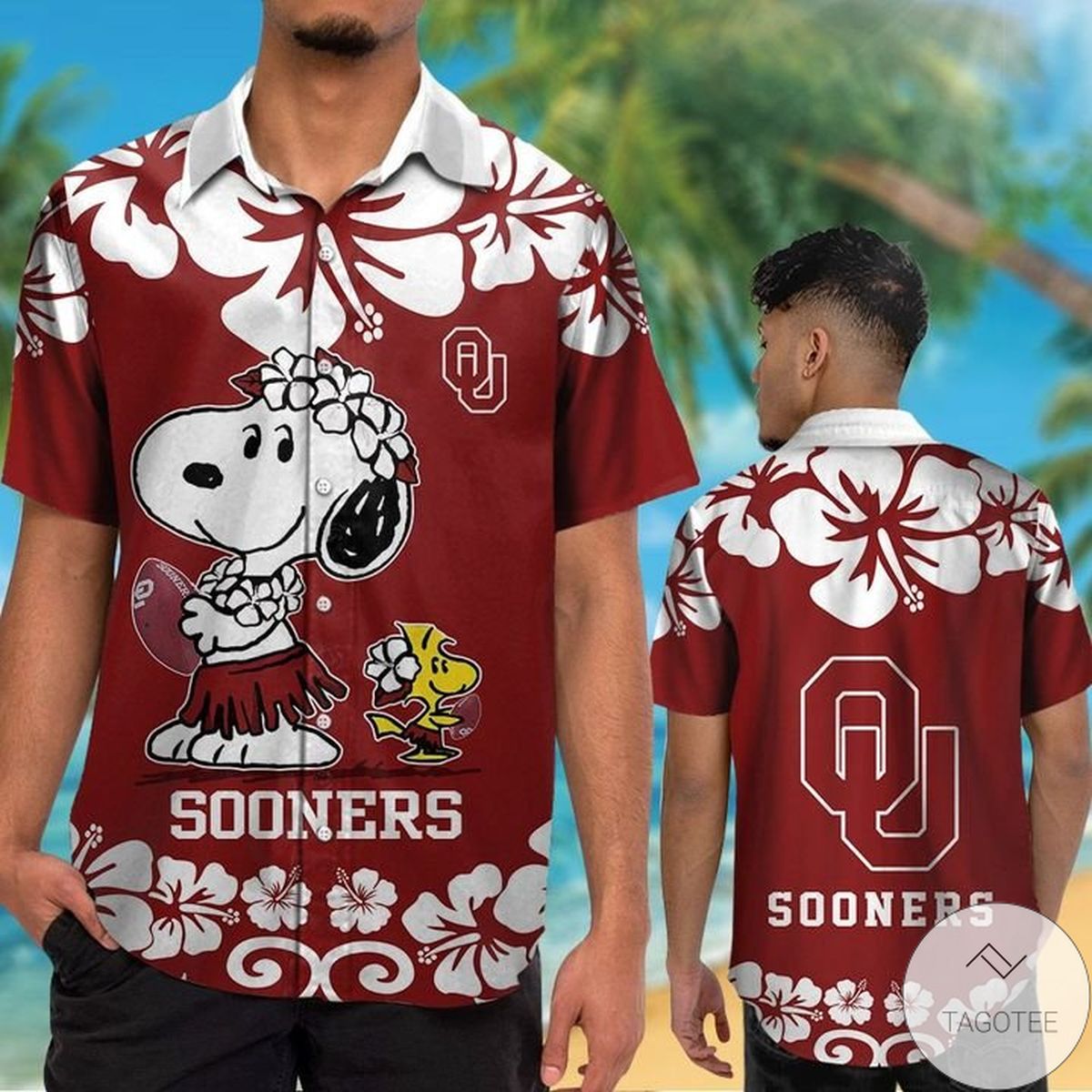 Oklahoma Sooners & Snoopy Hawaiian Shirt Oklahoma Sooners & Snoopy Hawaiian Shirt