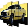 Old American Muscle Cars Ford Mustang Boss 302 - Automative 5 Panel Canvas Art Wall Decor