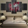 Ole Miss -Sport 5 Panel Canvas Art Wall Decor