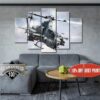 ?Ombat Helicopter - Army 5 Panel Canvas Art Wall Decor