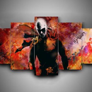 One Punch Man 1 - Anime 5 Panel Canvas Art Wall Decor