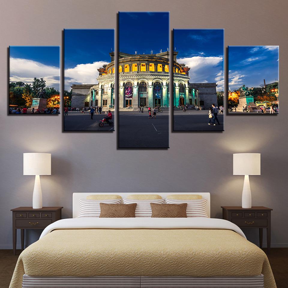 Opera House - Nature 5 Panel Canvas Art Wall Decor Opera House - Nature 5 Panel Canvas Art Wall Decor