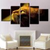 Orange Tabby Cat - Animal 5 Panel Canvas Art Wall Decor
