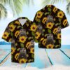 Otter Sunflower Hawaiian Shirt Summer Button Up