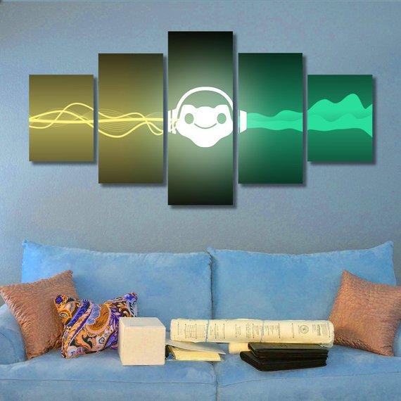 Overwatch 01 - Gaming 5 Panel Canvas Art Wall Decor Overwatch 01 - Gaming 5 Panel Canvas Art Wall Decor