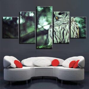 Owl 04 - Animal 5 Panel Canvas Art Wall Decor