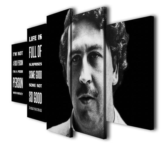 Pablo Escobar - Famous Person 5 Panel Canvas Art Wall Decor Pablo Escobar - Famous Person 5 Panel Canvas Art Wall Decor