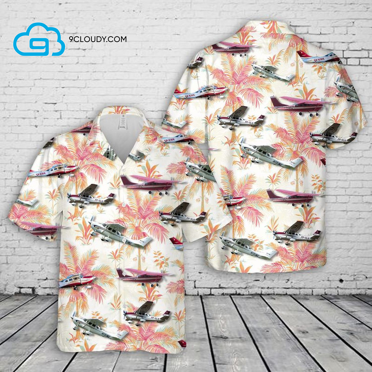 Palm Tree Cessna 206 Full Print Hawaiian Shirt Palm Tree Cessna 206 Full Print Hawaiian Shirt