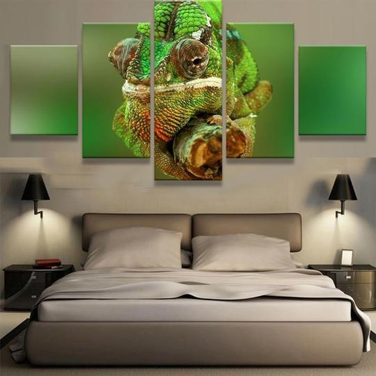 Panther Chameleon - Aniaml 5 Panel Canvas Art Wall Decor Panther Chameleon - Aniaml 5 Panel Canvas Art Wall Decor
