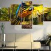 Parrot 5 - Animal 5 Panel Canvas Art Wall Decor